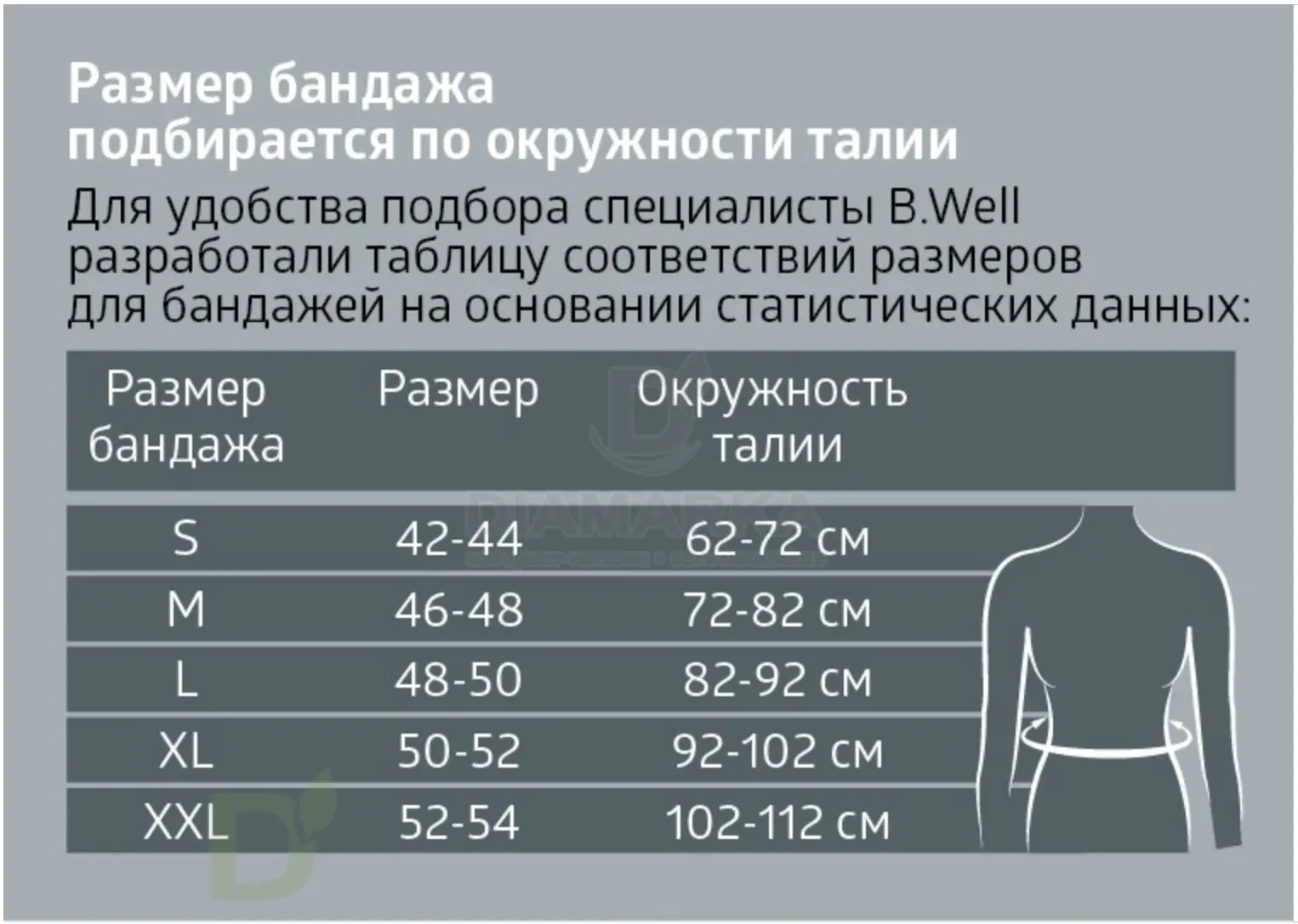 Бандаж B.Well на брюшную стенку W-422 медицинский с двойной застежкой бежевый