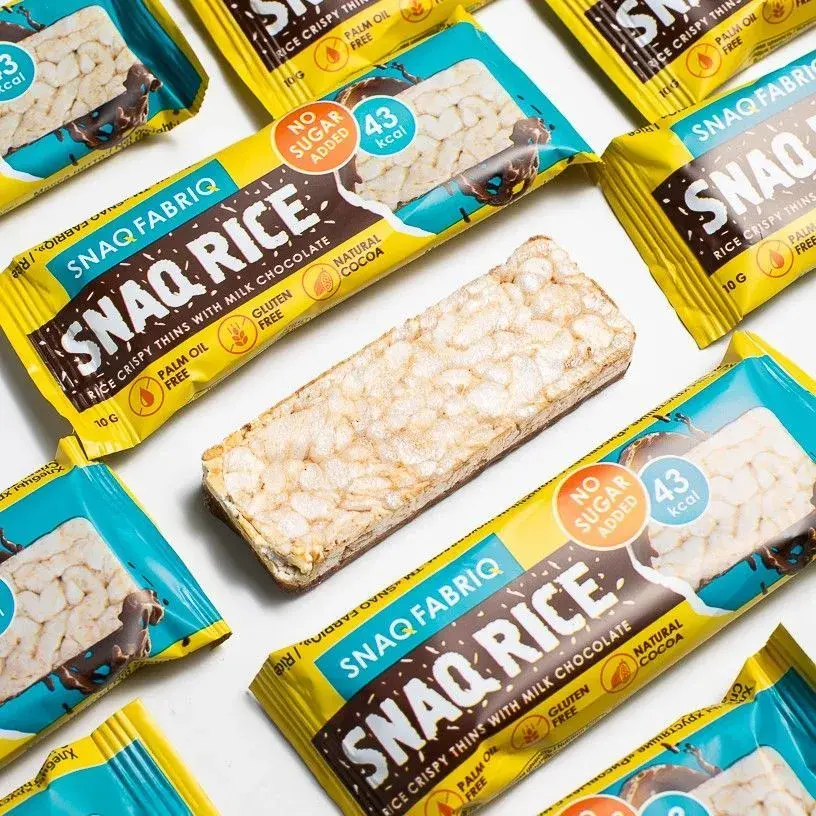 Батончик Snaq Fabriq рисовый глазированный молочным шоколадом, 10гр в Уфе