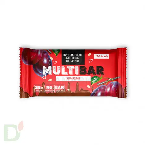 Батончик протеиновый Мультибар в глазури с черносливом 40гр в Уфе