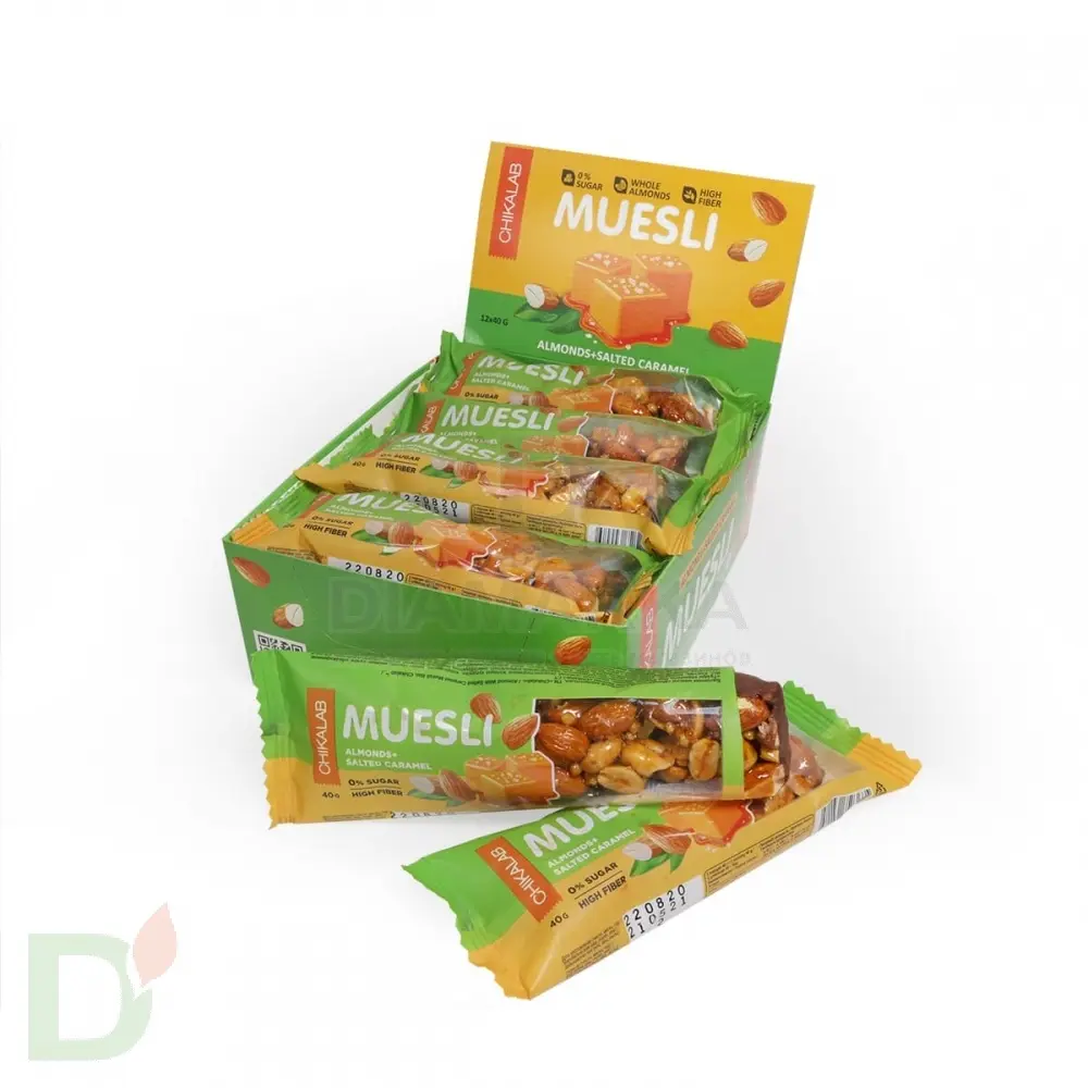 Батончик мюсли CHIKALAB миндальный с соленой карамелью 40 гр. в Уфе