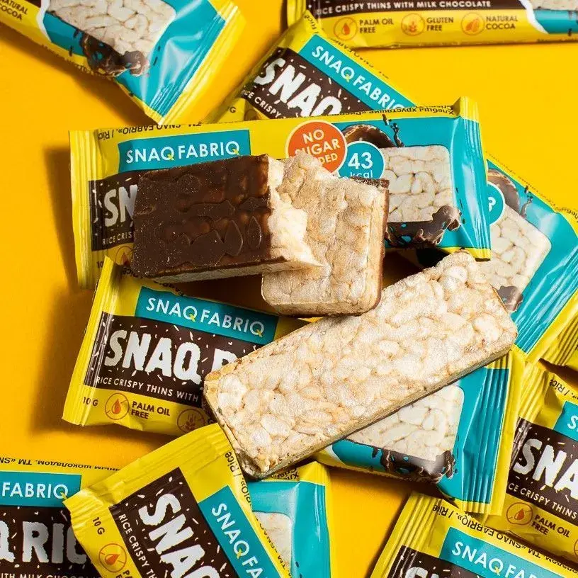 Батончик Snaq Fabriq рисовый глазированный молочным шоколадом, 10гр в Уфе