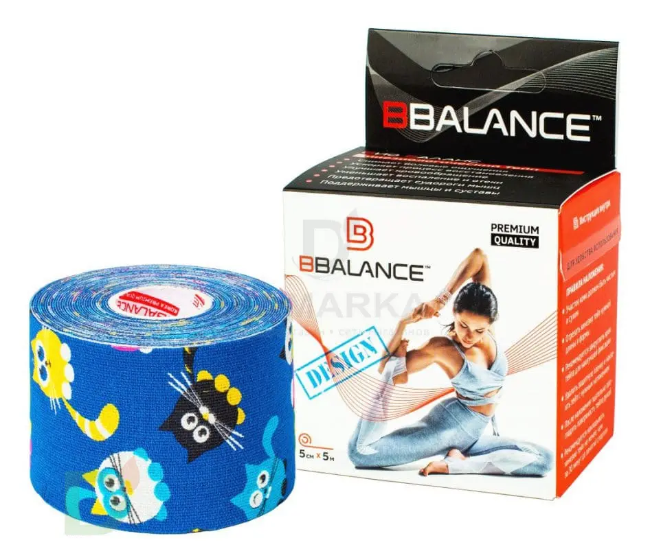 Тейп BB 5см*5м кошки темно-синие