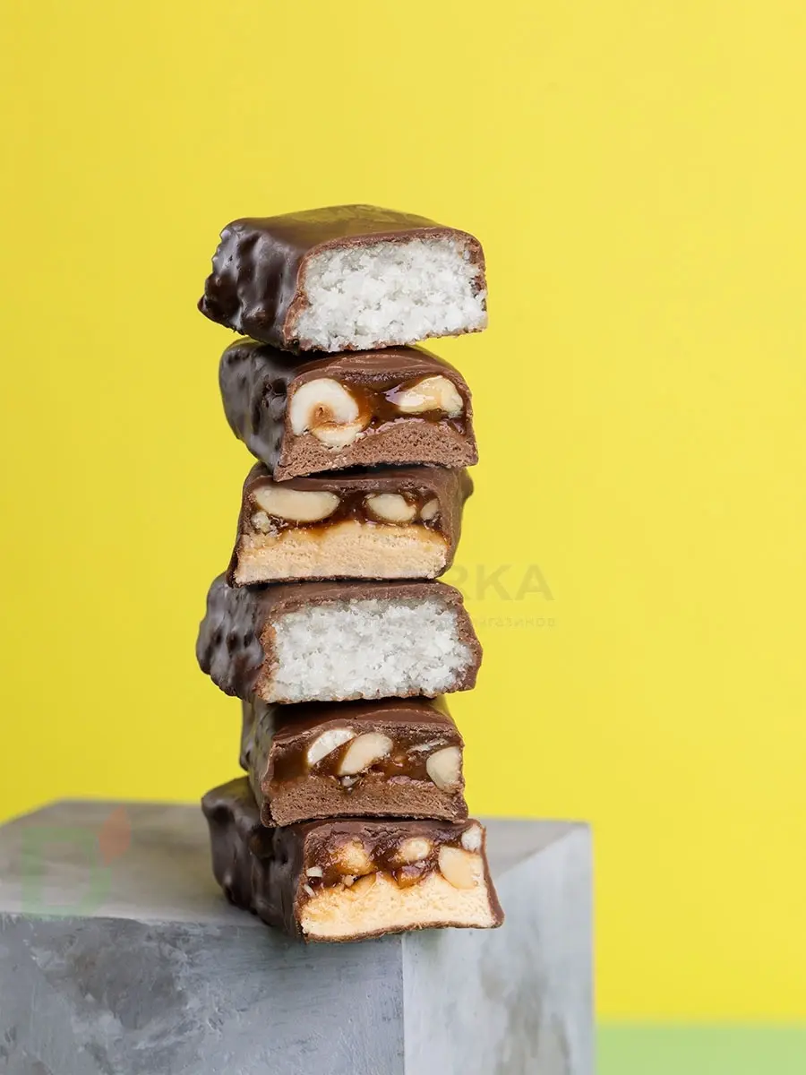 Батончик протеиновый FitnesShock Шоколадная карамель-фундук 50гр. в Уфе