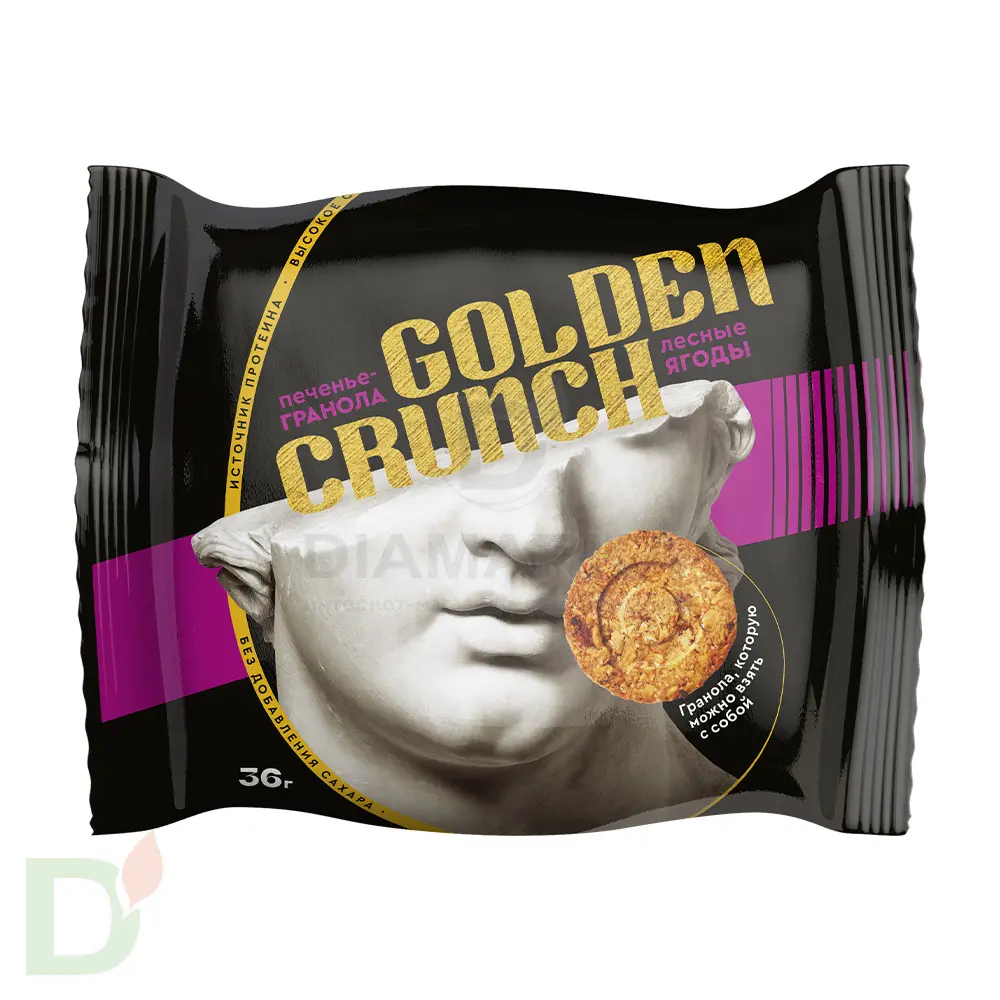 Печенье овсяное без сахара Golden Crunch Лесные ягоды 36гр.