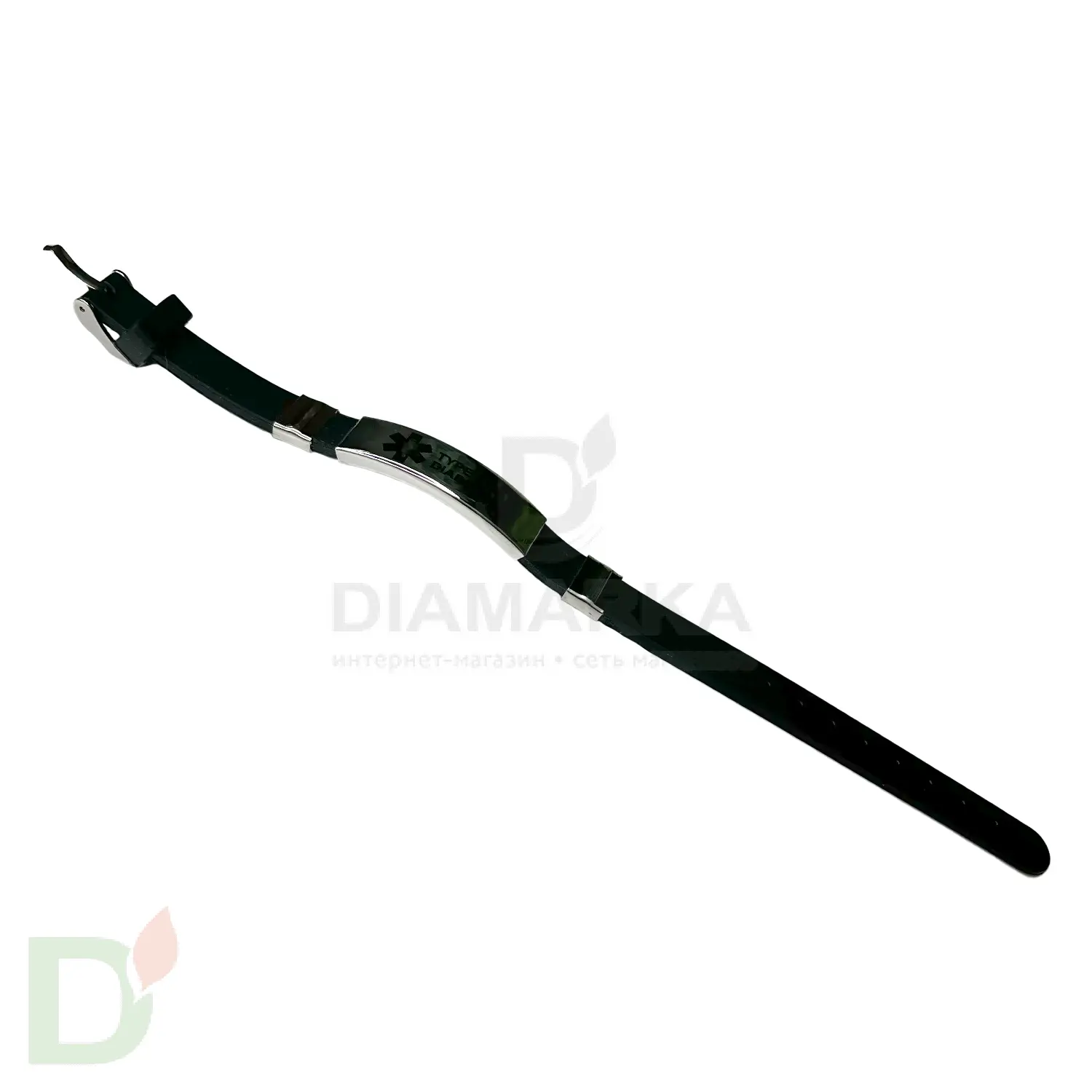 Браслет силиконовый Диабет 2 типа с застежкой (16-21см) в Уфе