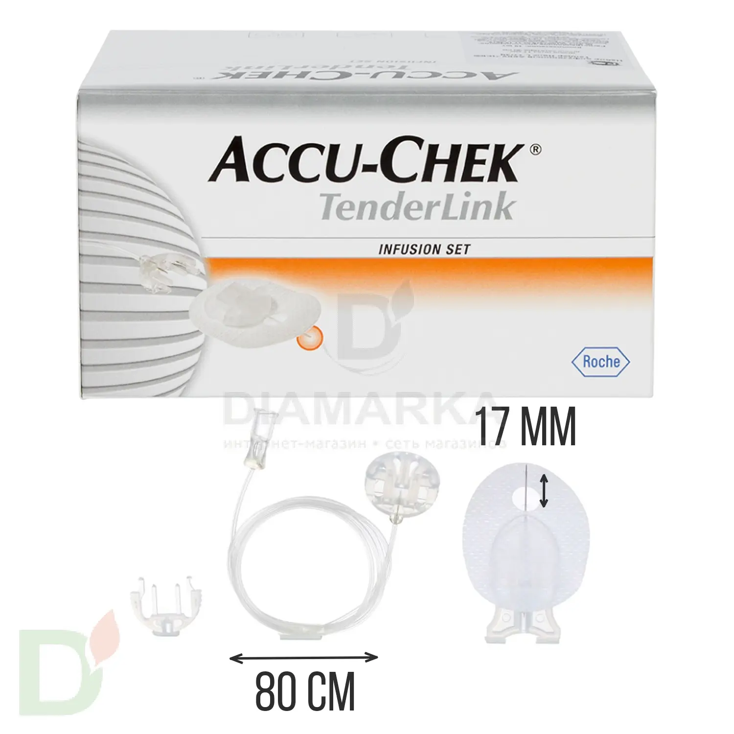 Акку-Чек ТендерЛинк 17/80, инфузионный набор, 1 шт. в Уфе