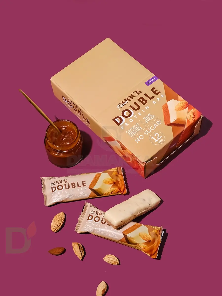 Батончик протеиновый FitnesShock Карамельный мусс с миндалем 40гр. в Уфе