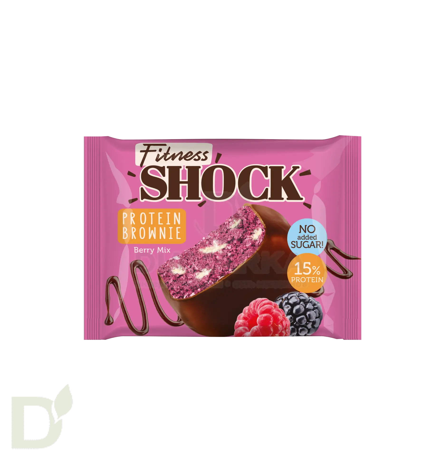 Пирожное бисквитное FitnesShock Брауни Ягодный микс 50гр