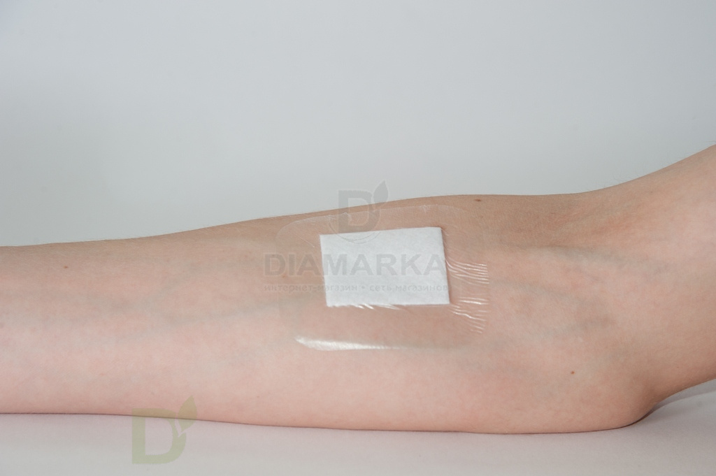 Пластырь прозрачный плёночный Круотек Медитек с подушечкой, 9x10см