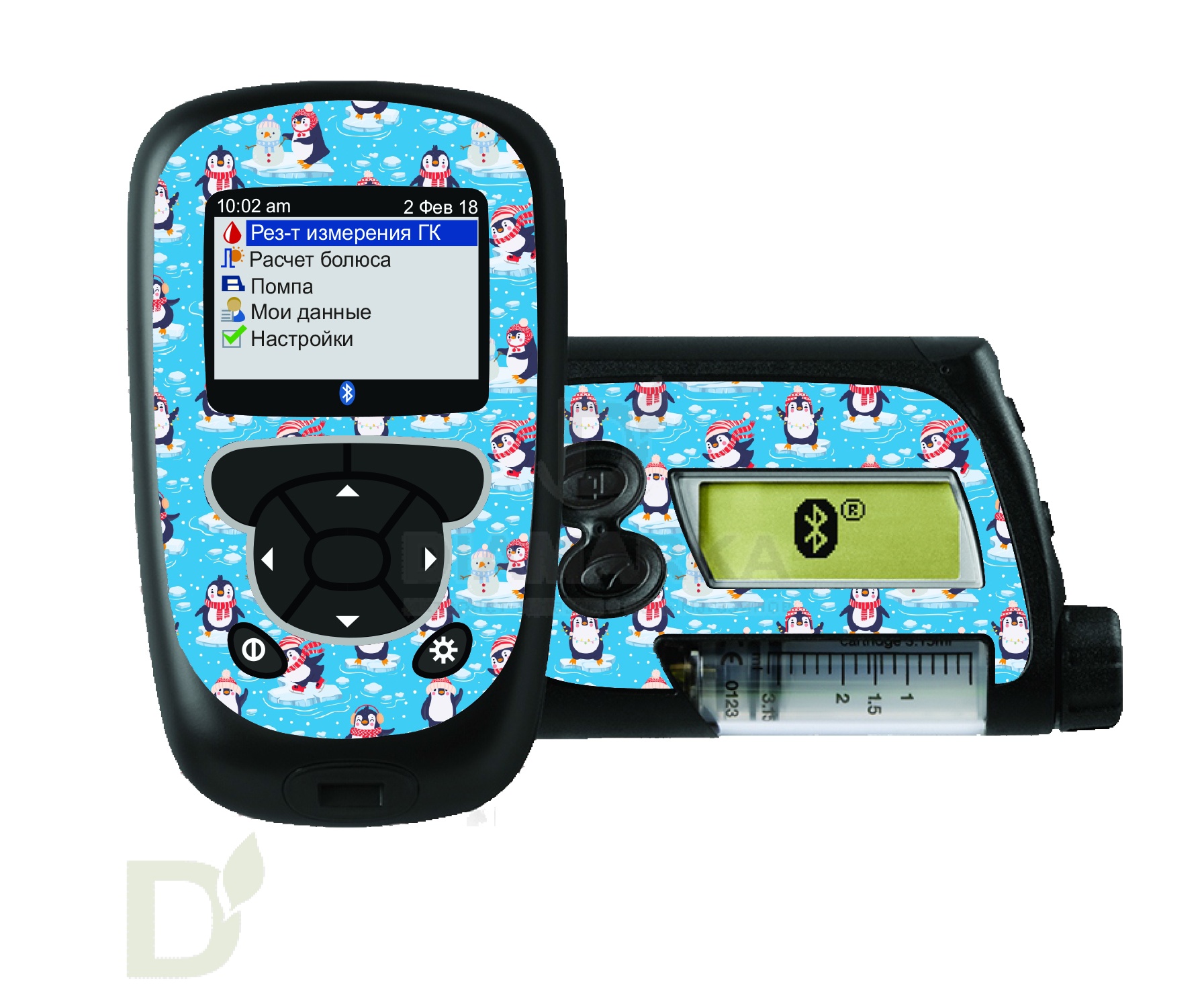 Наклейка на помпу и глюкопульт Акку-Чек