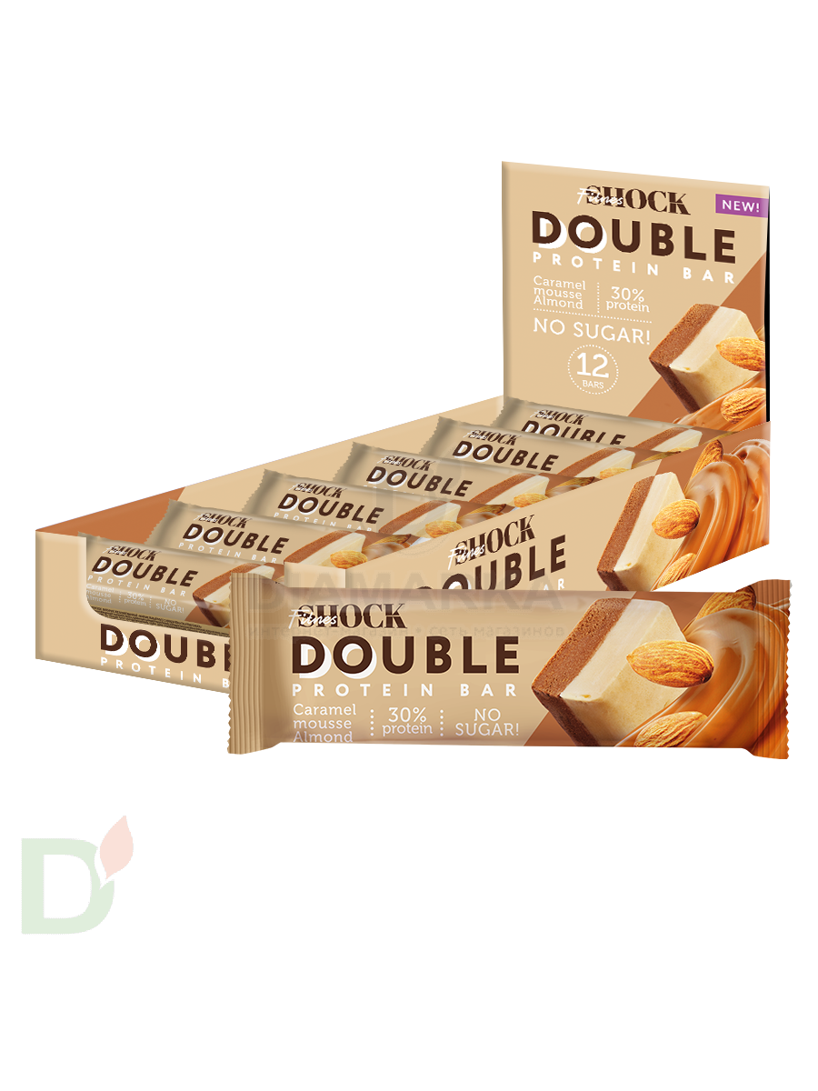 Батончик протеиновый FitnesShock Карамельный мусс с миндалем 40гр. в Уфе