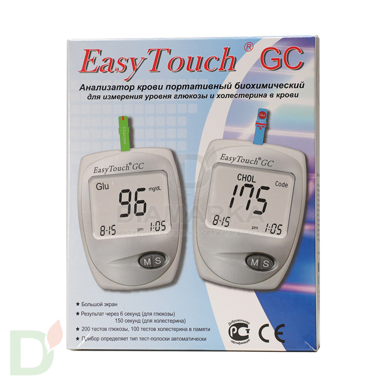 Анализатор крови EasyTouch GC на холестерин и глюкозу