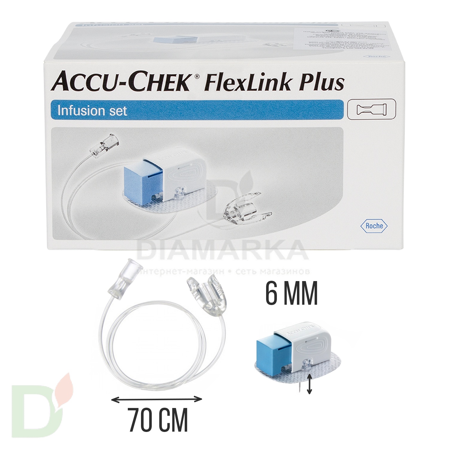 Акку-Чек ФлексЛинк Плюс 6/70, инфузионный набор, 1 шт. в Уфе