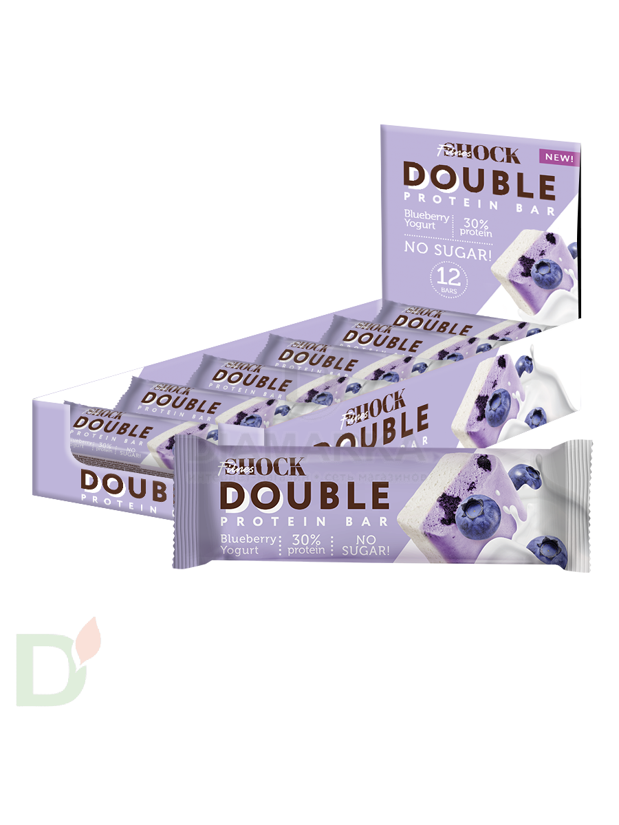 Батончик протеиновый FitnesShock Черничный йогурт 40гр. в Уфе