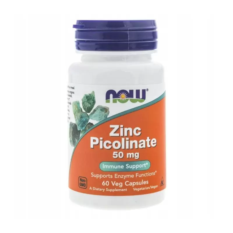 Витамины NOW Цинк пиколинат для здоровья всего организма, 50 мг, 60 шт в Уфе