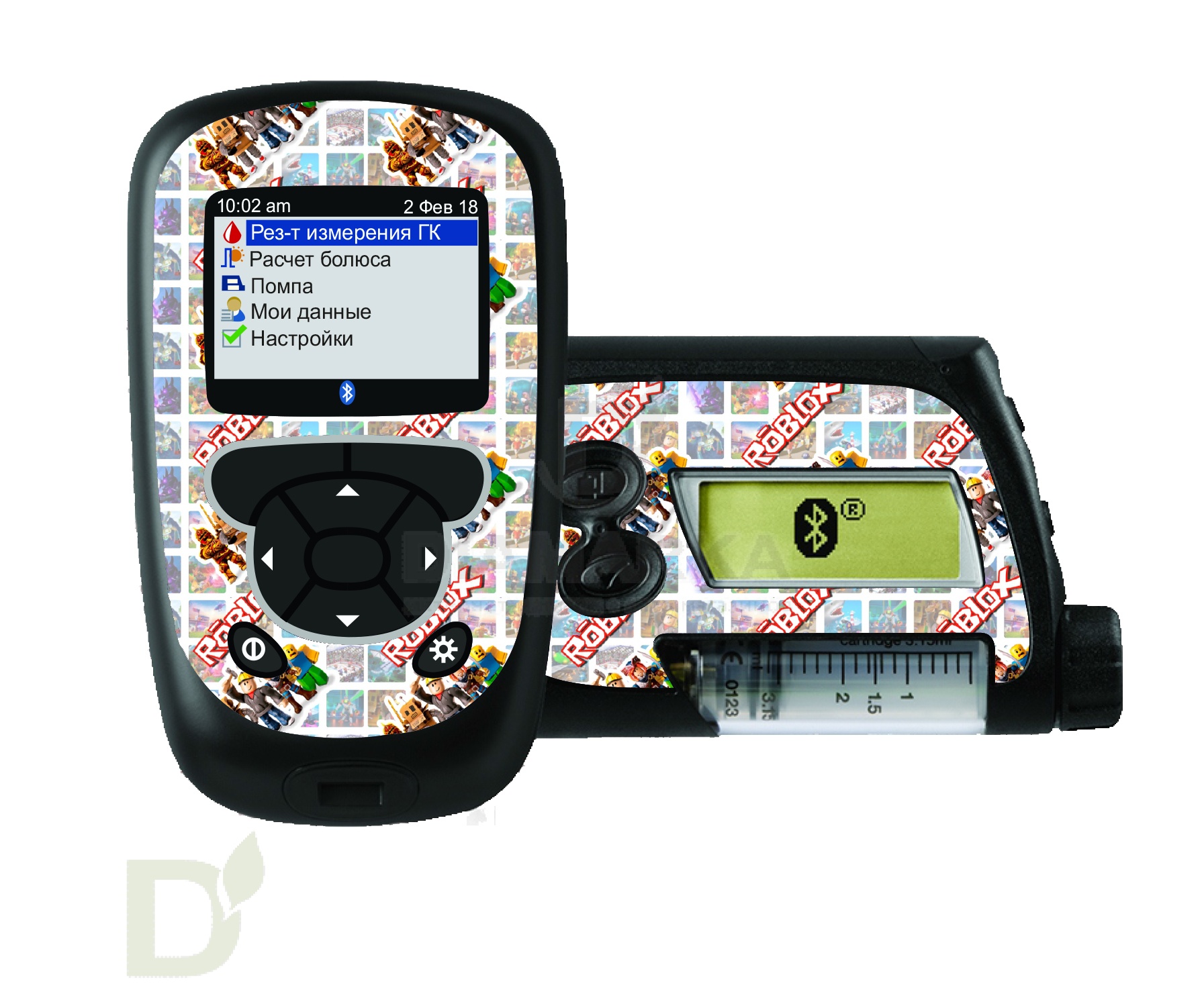 Наклейка на помпу и глюкопульт Акку-Чек