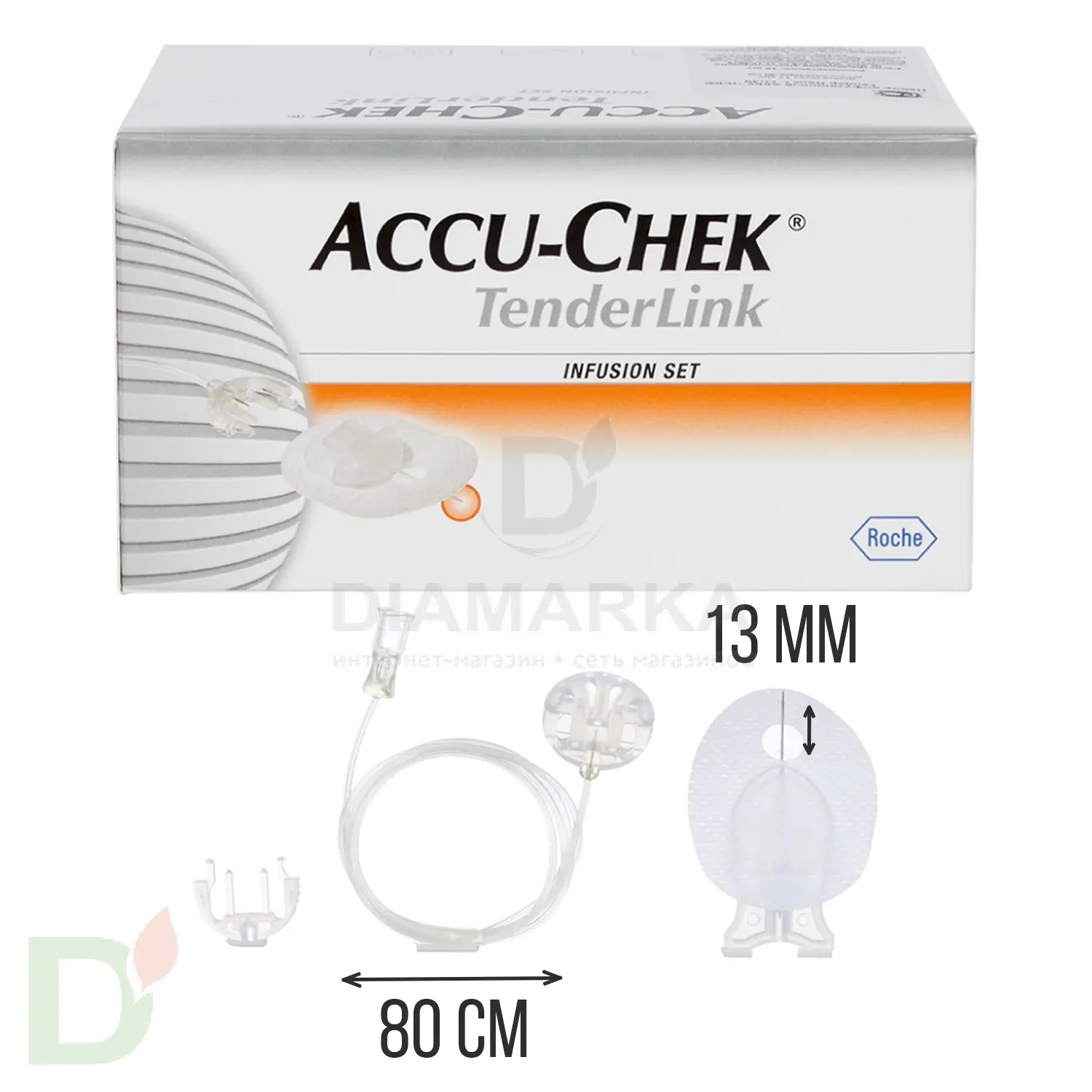Акку-Чек ТендерЛинк 13/80, инфузионный набор, 1 шт. в Уфе