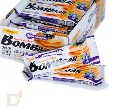 Батончик BOMBBAR Смородиново-черничный панкейк (3 угл в 60г) в Уфе