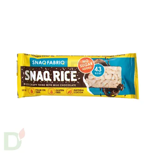 Батончик Snaq Fabriq рисовый глазированный молочным шоколадом, 10гр в Уфе