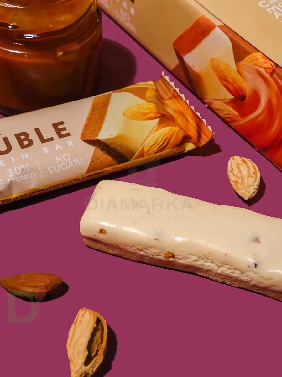 Батончик протеиновый FitnesShock Карамельный мусс с миндалем 40гр. в Уфе