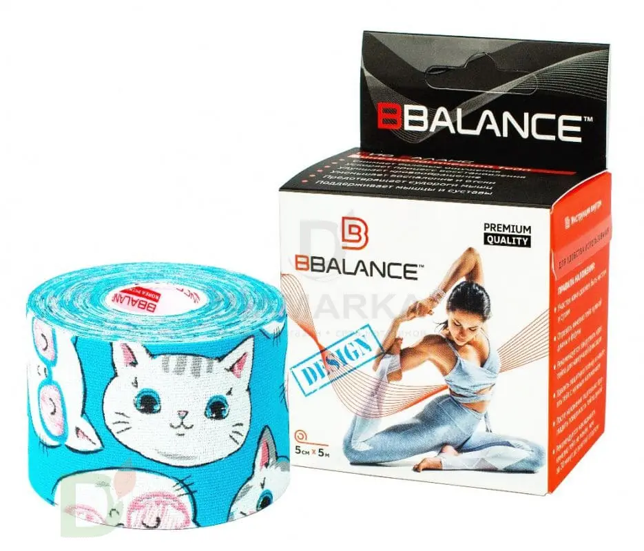 Тейп BB 5см*5м котята голубые