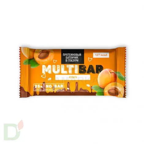 Батончик протеиновый Мультибар в глазури с курагой 40гр в Уфе