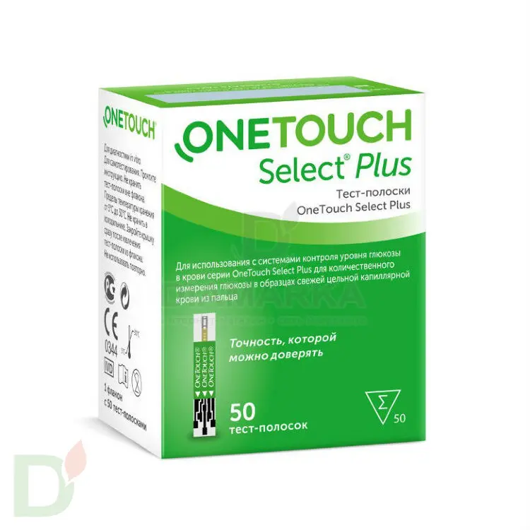 Тест-полоски Ван Тач Селект Плюс (OneTouch Select Plus) №50
