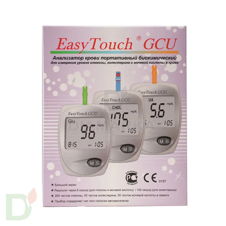 Биохимический анализатор ИзиТач (EasyTouch GCU) (глюкоза, холестерин и мочевая кислота в крови) в Уфе