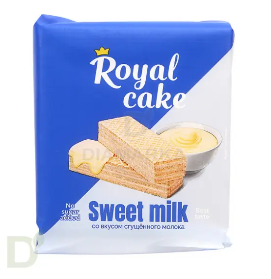 Вафли Royal cake со вкусом «СГУЩЕНОЕ МОЛОКО» без сахара, 120 г в Уфе